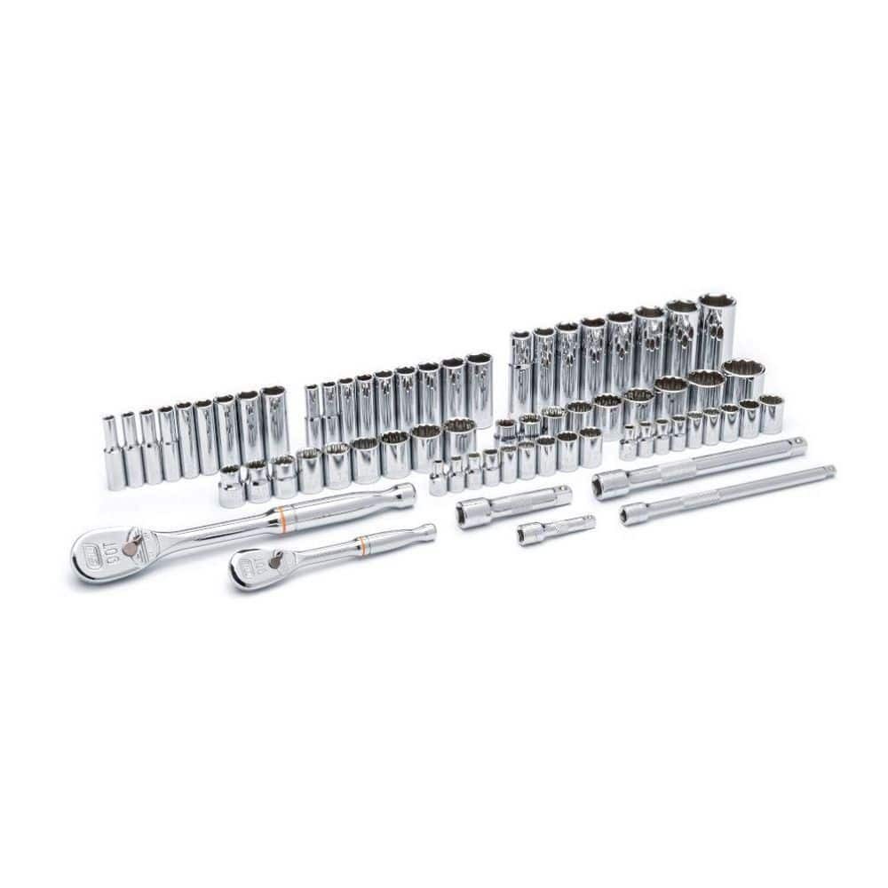 GEARWRENCH 1/4 in. & 3/8 in. Drive SAE/Metric 90-Tooth Ratchet & Socket Set