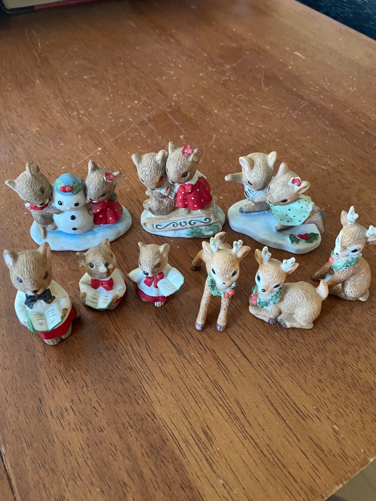 Vintage Enesco figurines Christmas - 9 figurines 