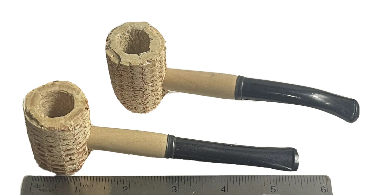 The Original Corn Cob Pipe, x2 Traditional 5 1/2