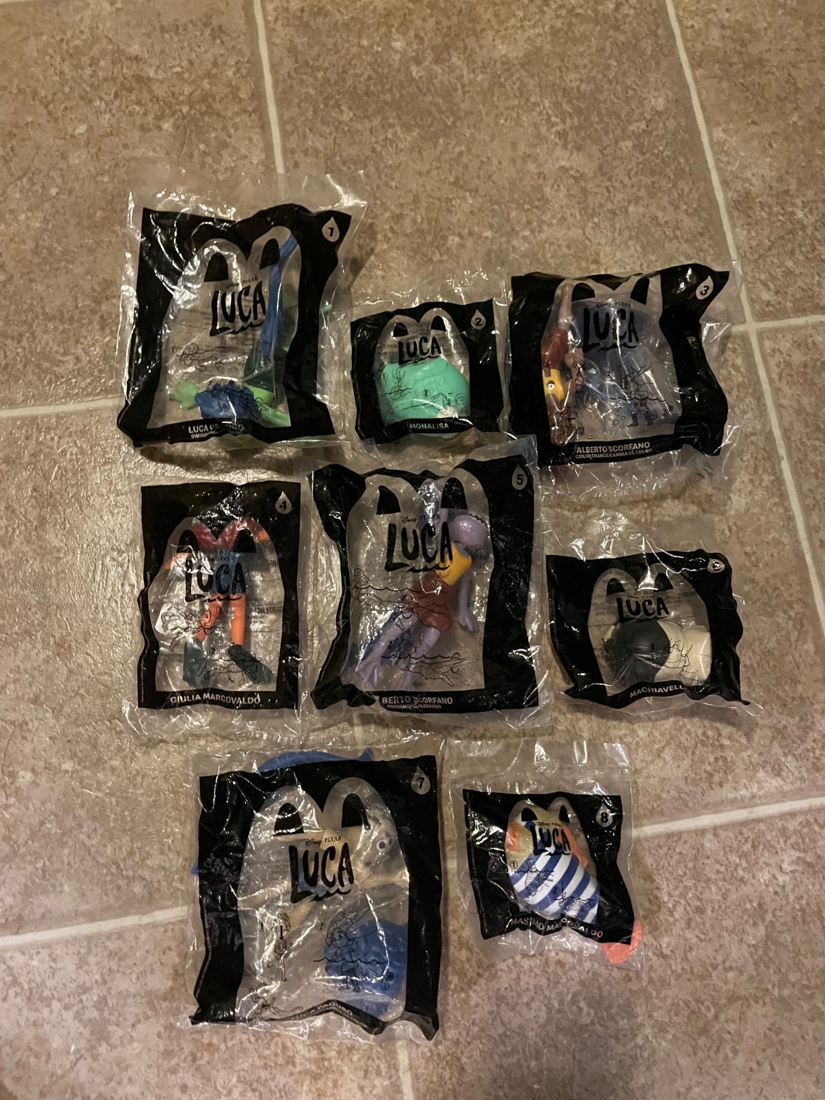 2021 McDonald's Disney Pixar Luca Happy Meal Toys - Complete Set of 8 NIP