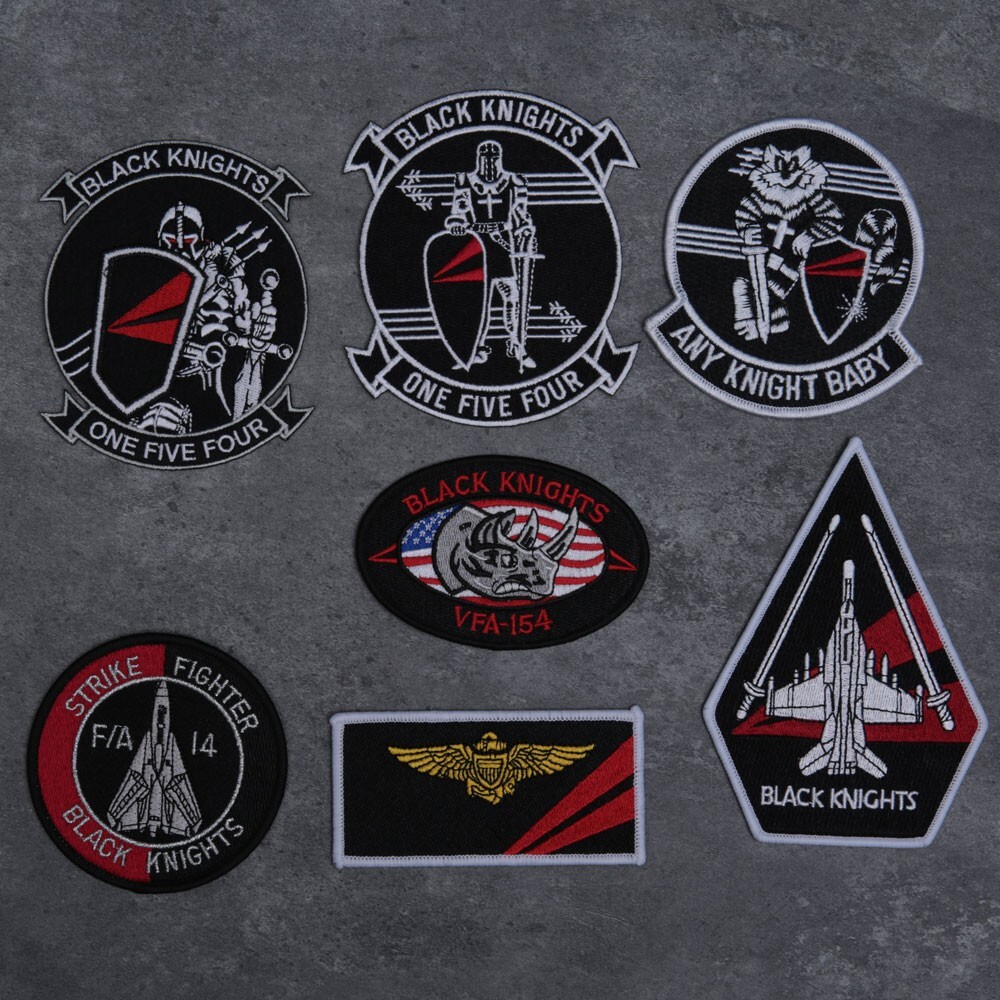7PCS US Navy Strike Fighter Squadron 154 Patch VFA-154 Black Knight Insignia