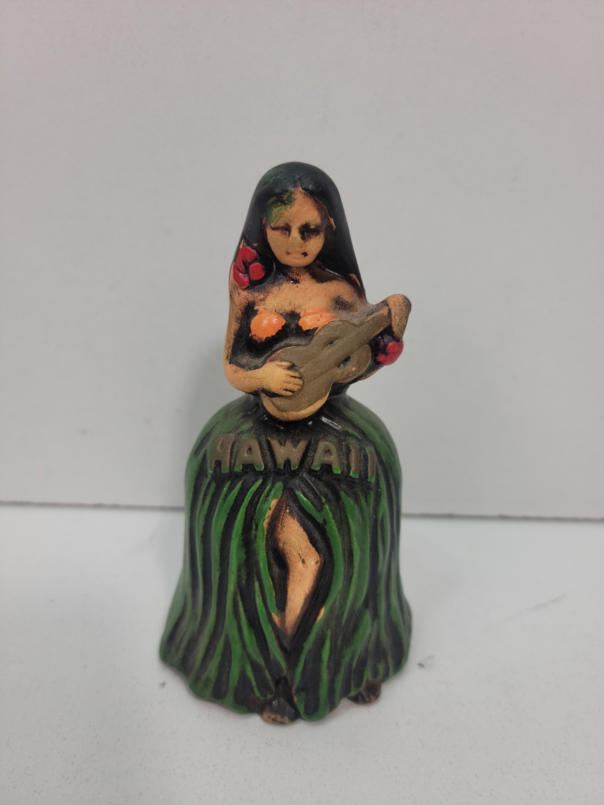 Vintage Hawaii Hula Girl Bell Figurine RJB Made in Japan Souvenir