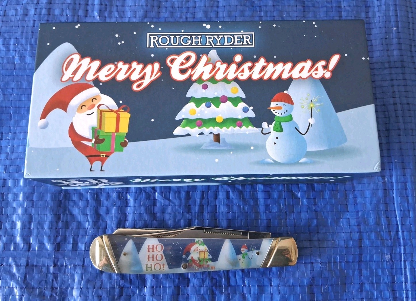RR2521 Rough Ryder 25 Years MERRY CHRISTMAS Trapper Pocket Knife - 2022
