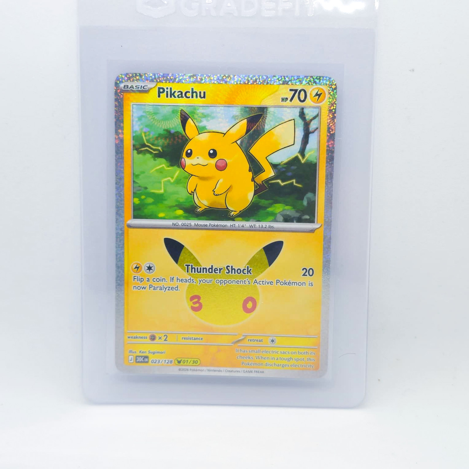 Pikachu - 023/128 - Pokemon 30th Anniversary - PACK FRESH