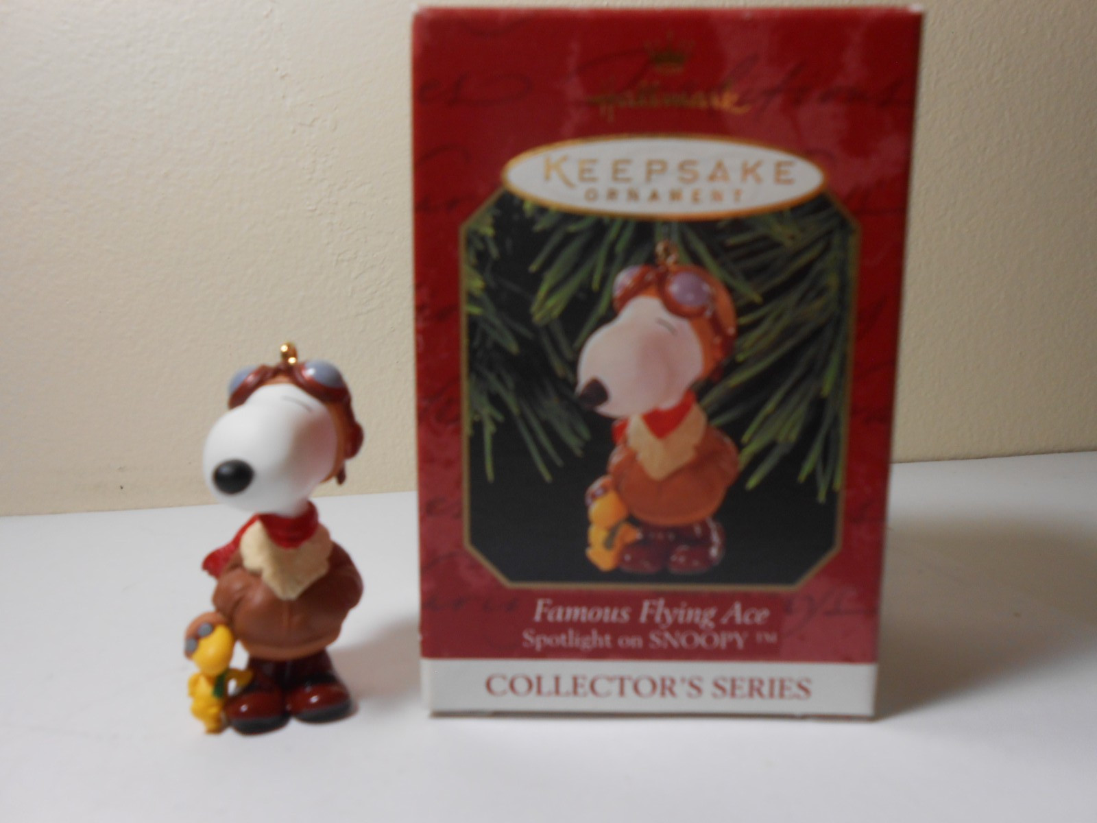 1999 Hallmark Ornament Peanuts Gang Spotlight on Snoopy Famous Flying Ace #2