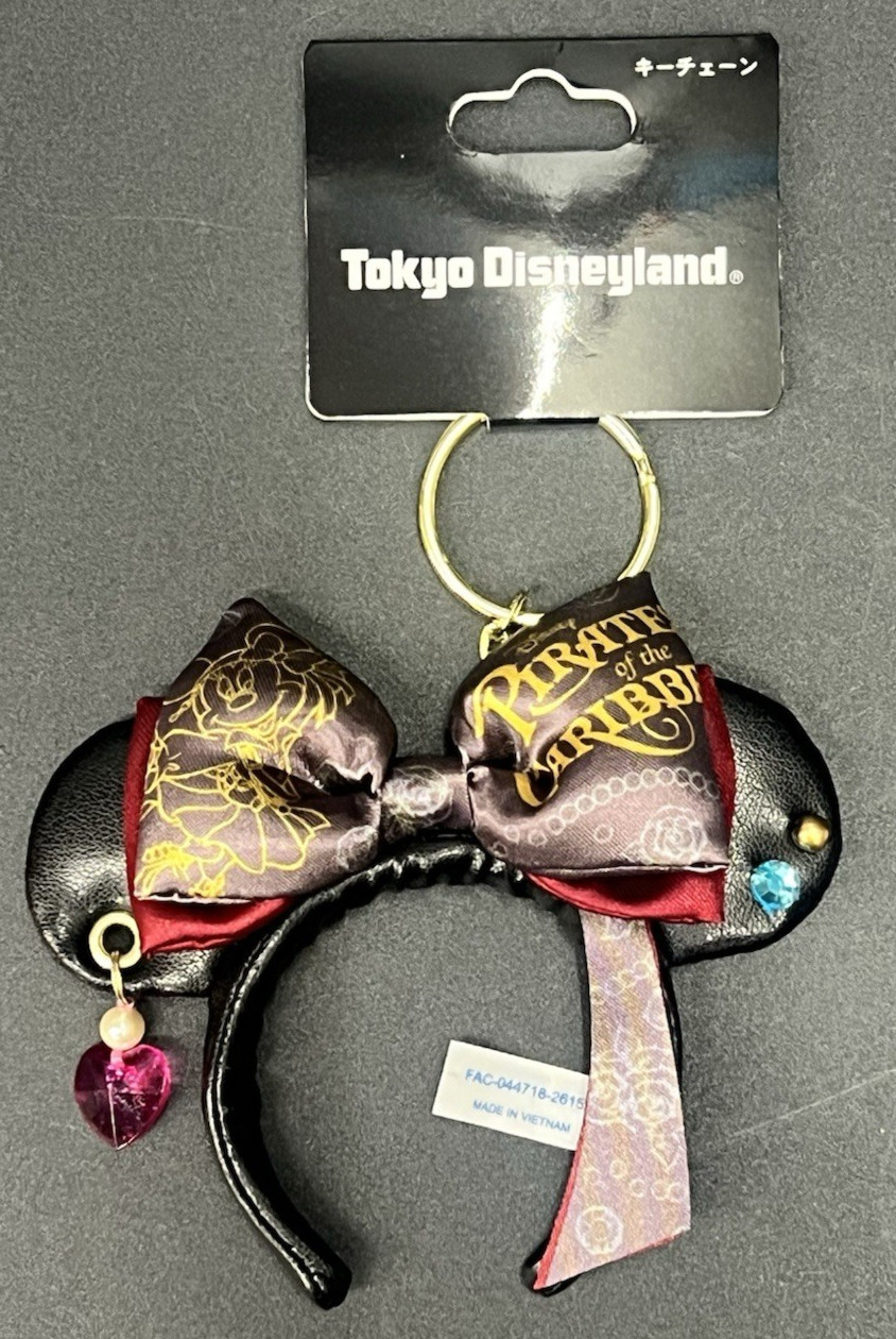 Tokyo Disney Resort Pirates Caribbean Minnie Ears Headband Keychain Japan NEW