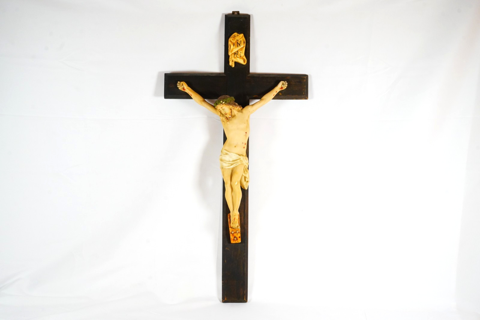 Giant Vintage Religious Crucifix Nun's Convent Wall Hanging Christus Cross 29