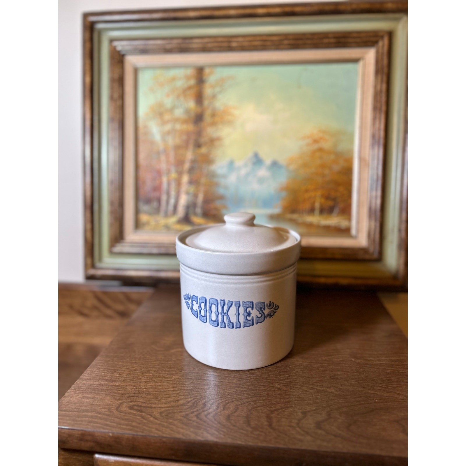 Vintage Pfaltzgraff Yorktowne Cookie Jar #508 Lid #503 Stoneware USA