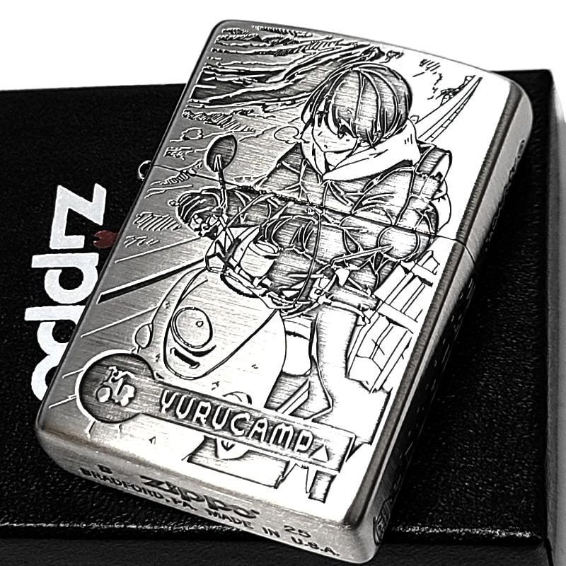 Zippo Yuru Camp Season 3 Grandson Riders Silver Satin Antique Finish Lighter
