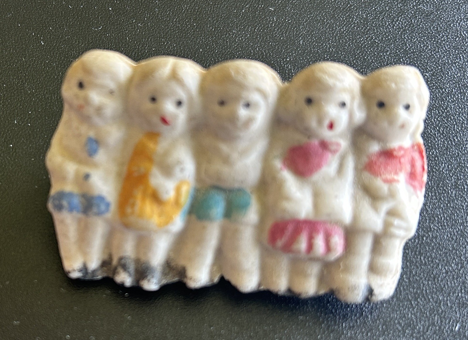 Vintage Japanese Ceramic Dionne Quintuplets Figurine Likely Bought at Quintland