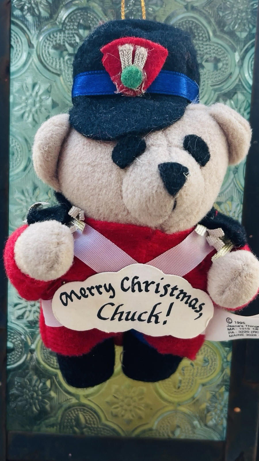 Merry Christmas Chuck 1995 Jane’s Things Bear 5