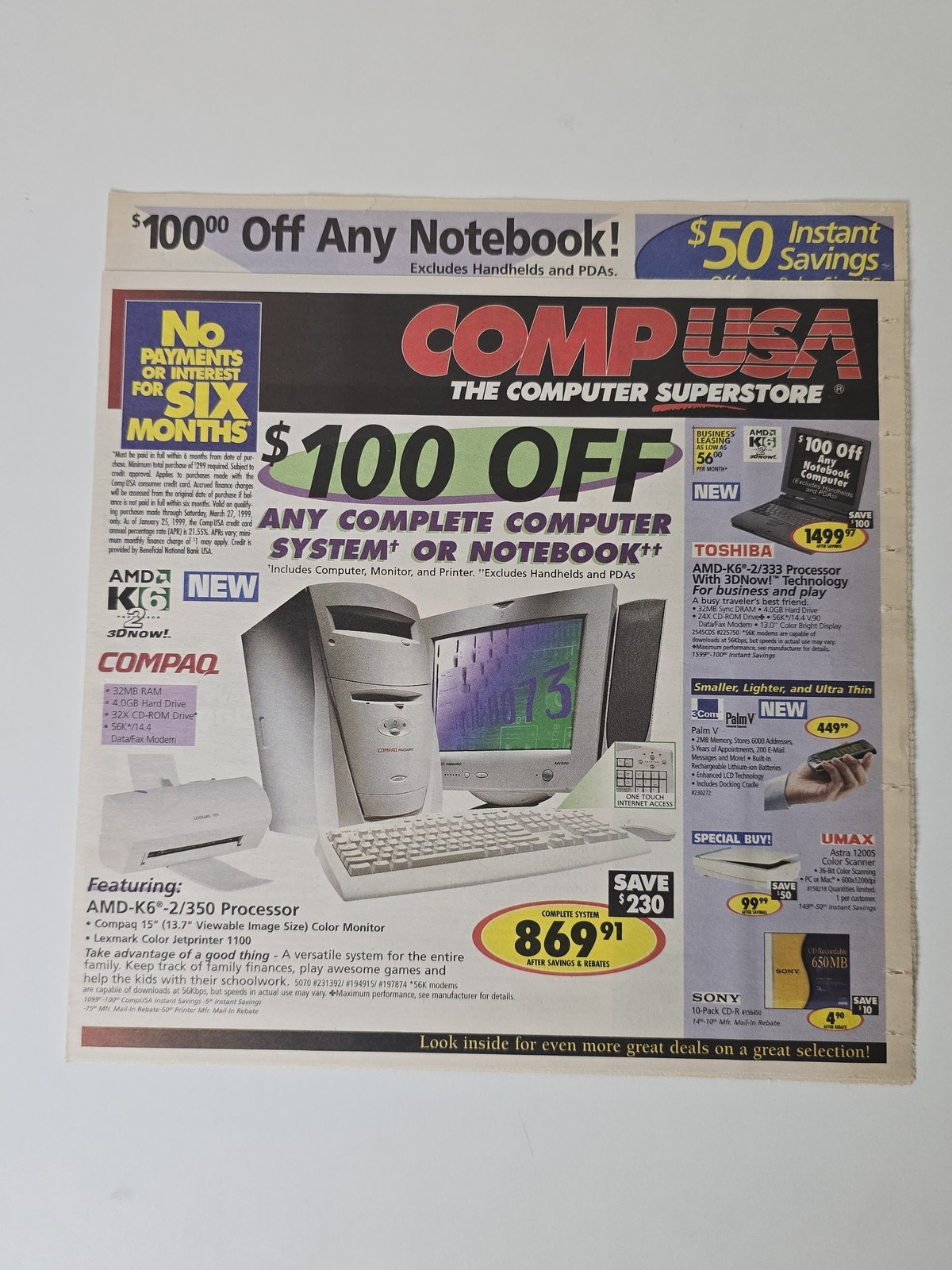 1999 CompUSA Apple iMac And Computer Superstore Catalog Vintage Advertising Cata