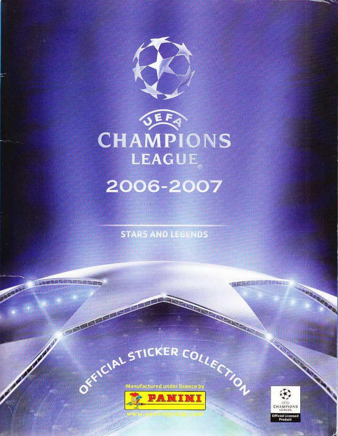 Panini CL 2006 2007 5 stickers choose choose pick UEFA Champions League 06 07