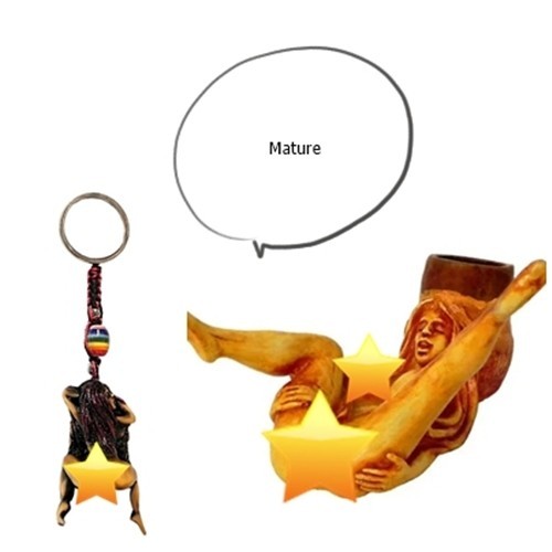 Novelty Resin Pipe with Matching Keychain – Artistic Adult Collectible