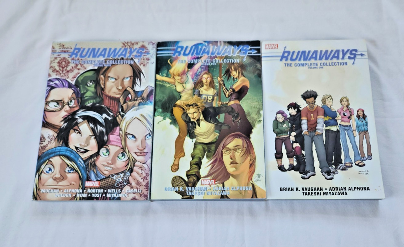 Runaways The Complete Collection Vol 1, 2 and 3.  Marvel TPB Graphic Novel.