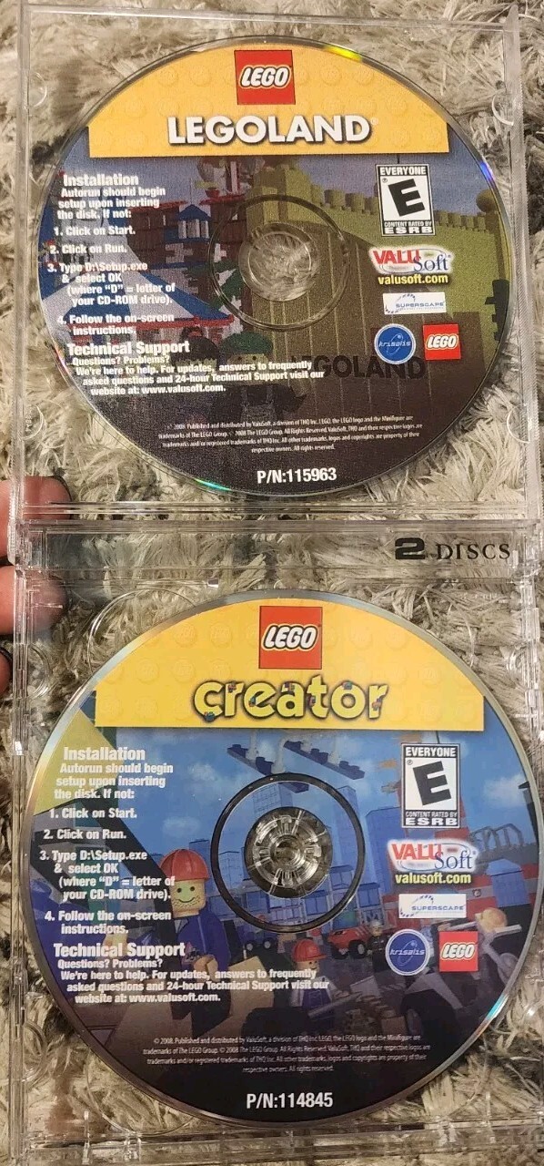 LEGO LEGOLAND CREATOR PC VIDEO GAME RATED EVERYONE VALUSOFT VIRTUAL BUILDING