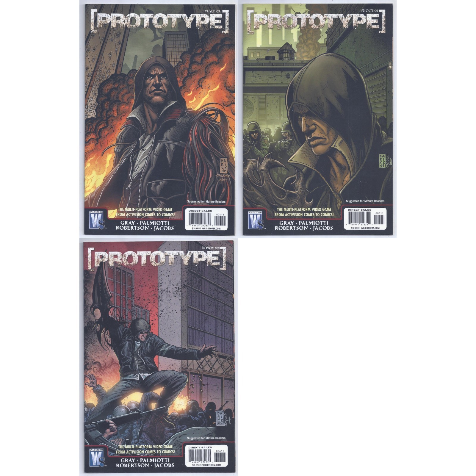 Prototype 2009 lot 4 5 6 WildStorm DC Activision VF u022