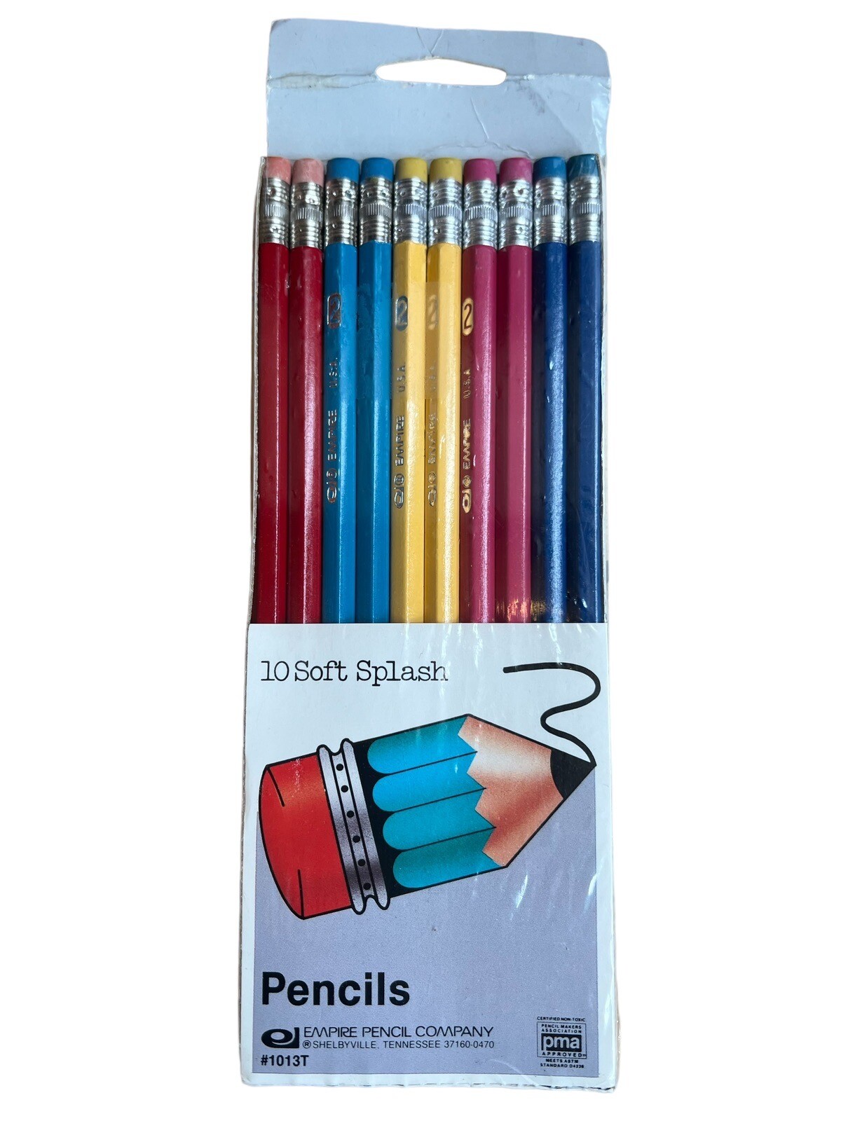 Empire Pencil Company Soft Splash Pencil Set of 10 NIP Vintage