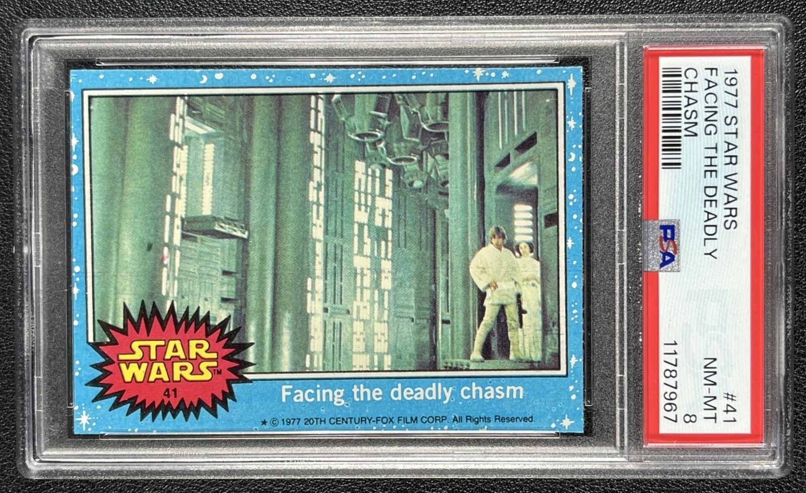 FACING THE DEADLY CHASM PSA 8 1977 TOPPS STAR WARS #41 7967