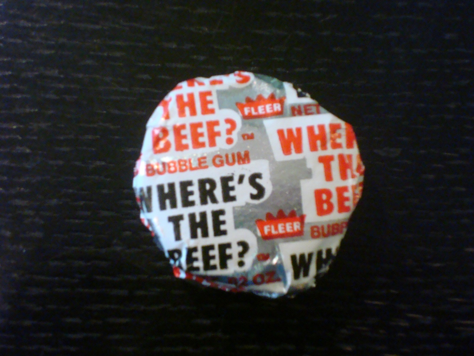 Vintage 1984 Fleer WHERE’S THE BEEF Wendy's Hamburger Bubble Gum - Wrapped