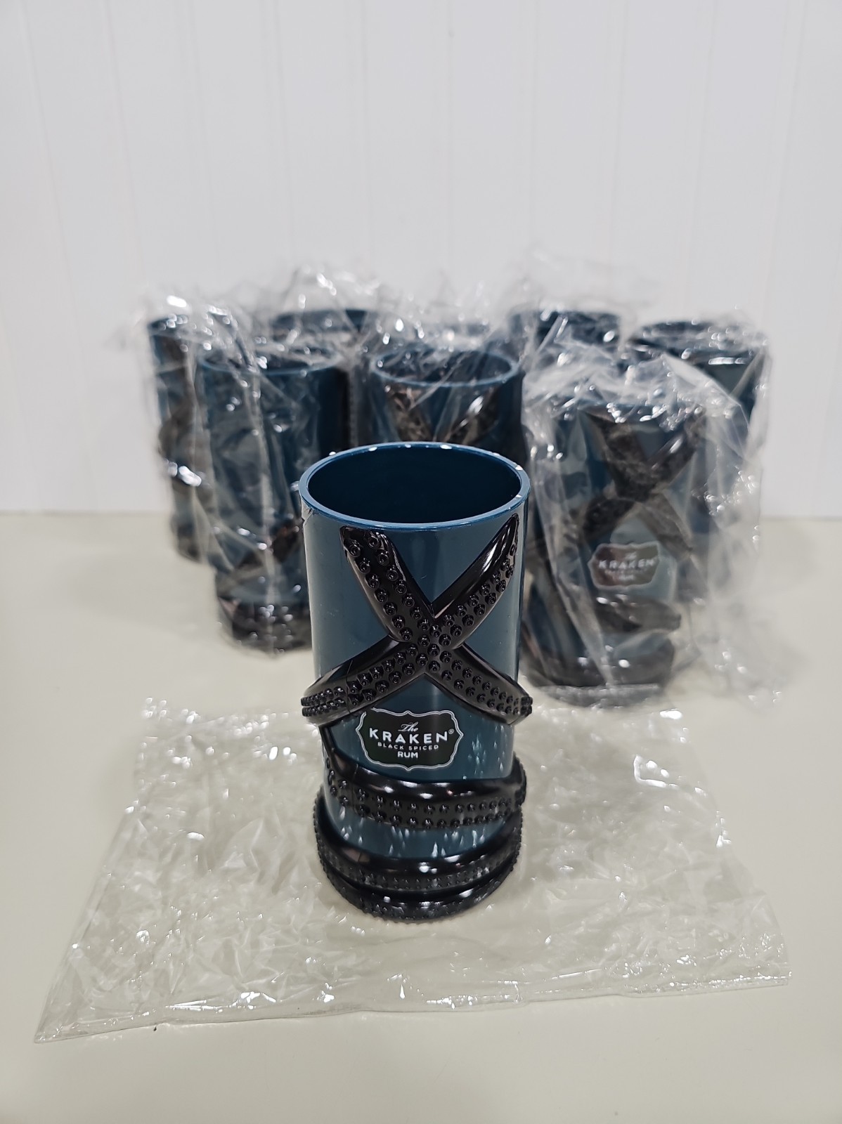 The Kraken Black Spiced Rum Tiki Cups With Octopus Tentacles Set Of 9 New 