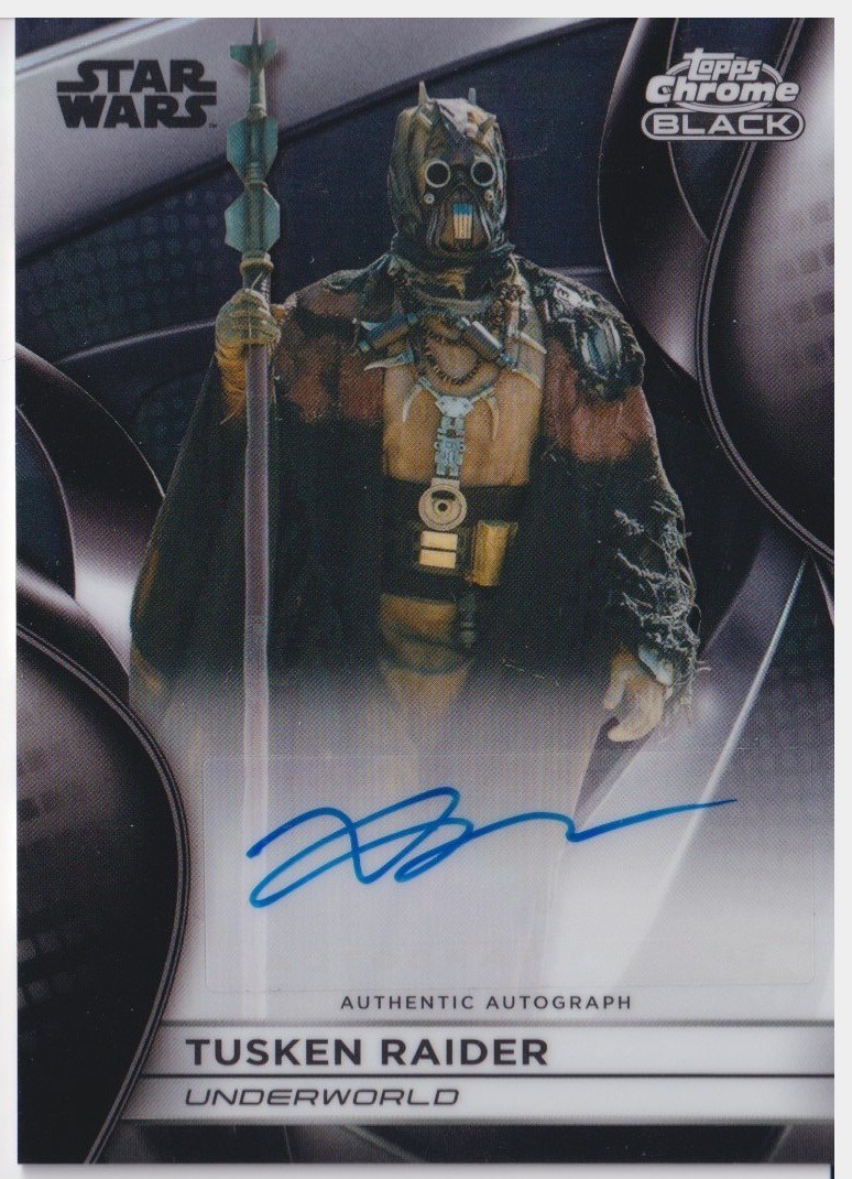 2025 Star Wars Smuggler\'s Outpost Tusken Raider Xavier Jimenez Chrome Black Auto