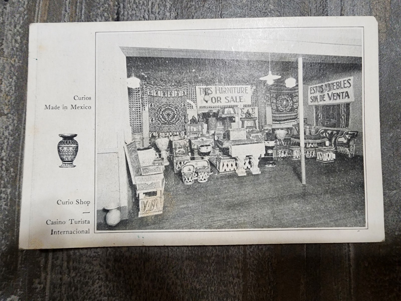 Vintage 1930s Postcard Casino Turista Internacional Juarez Mexico Old Tivoli