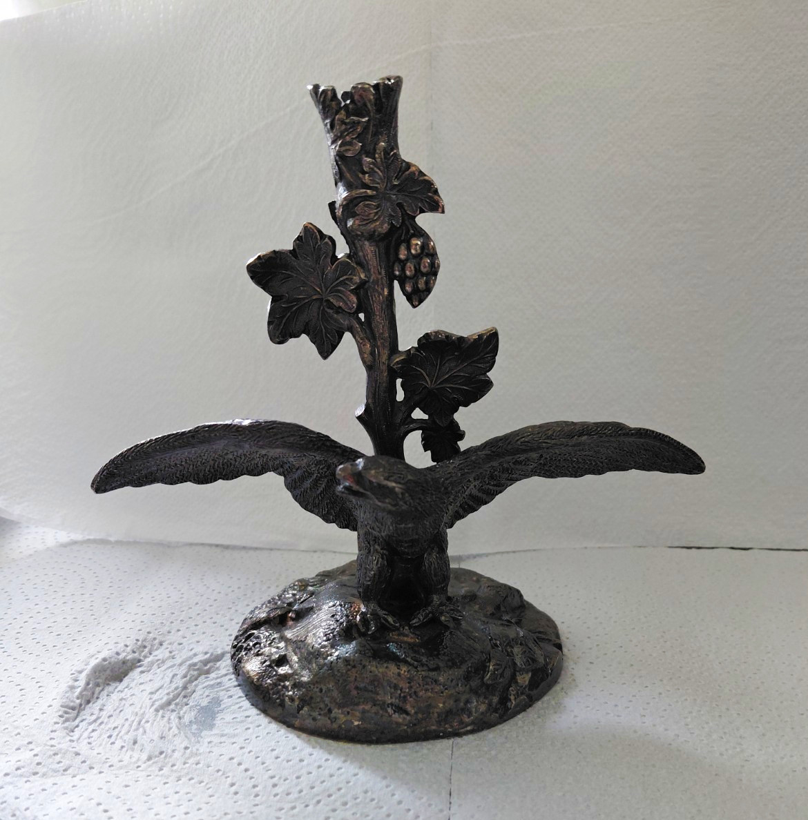 Antique Art Nouveau Pewter Epergne Base - Eagle & Grapevine, c.1890  Shape P1724