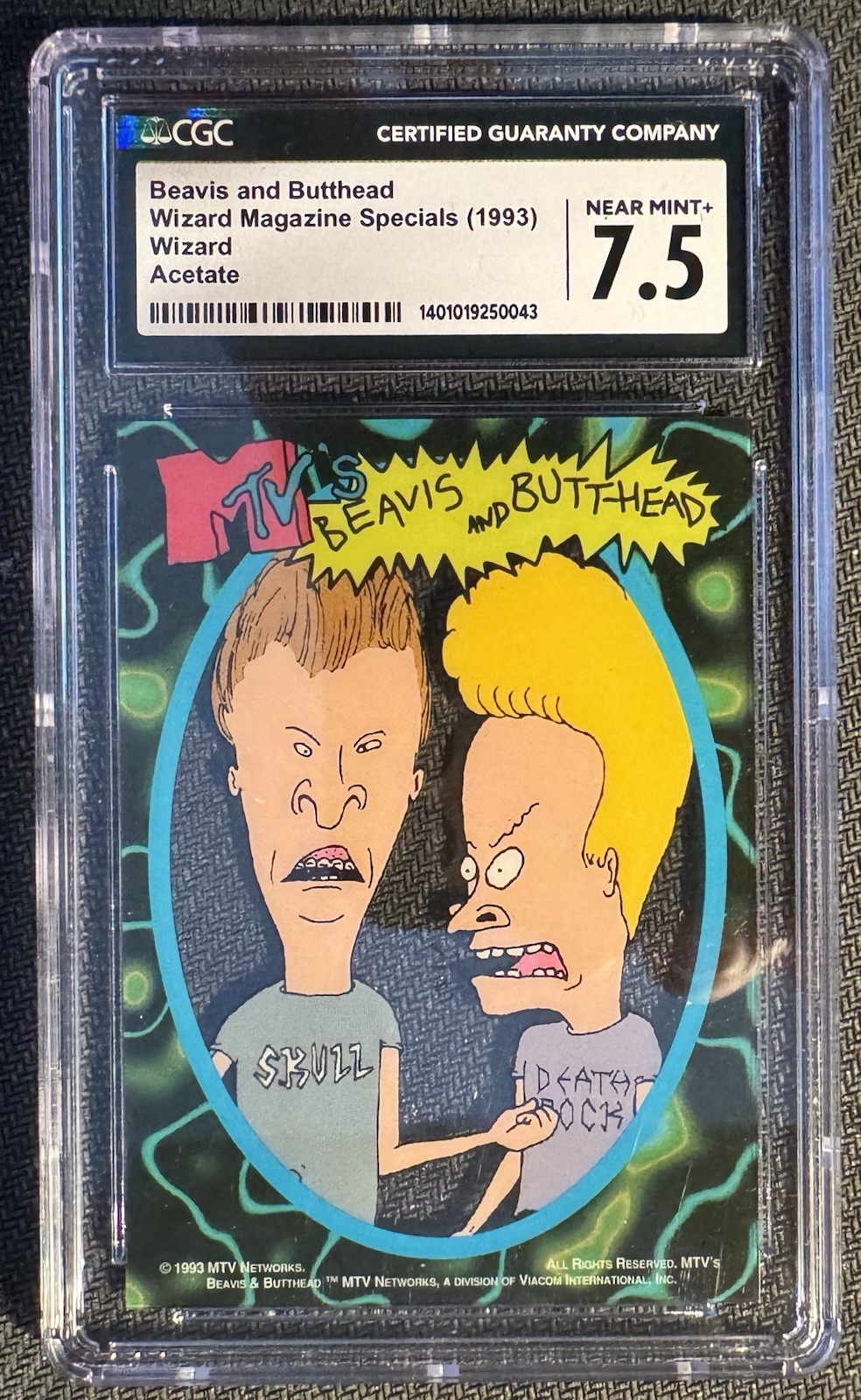 1993 Beavis Butt-Head Wizard Acetate CGC 7.5 NM+ MTV Rookie Promo