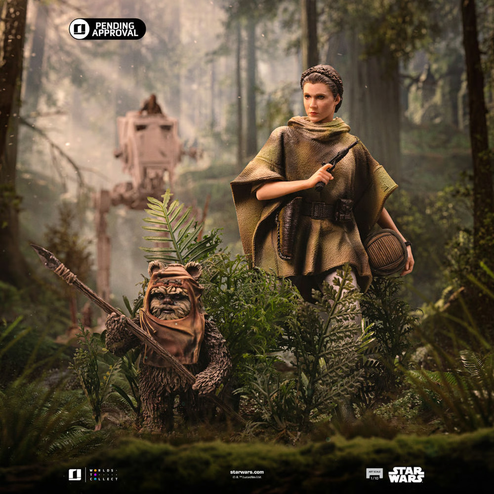 1:10 Star Wars Return of the Jedi Leia & Wicket Statue Iron Studios 914729