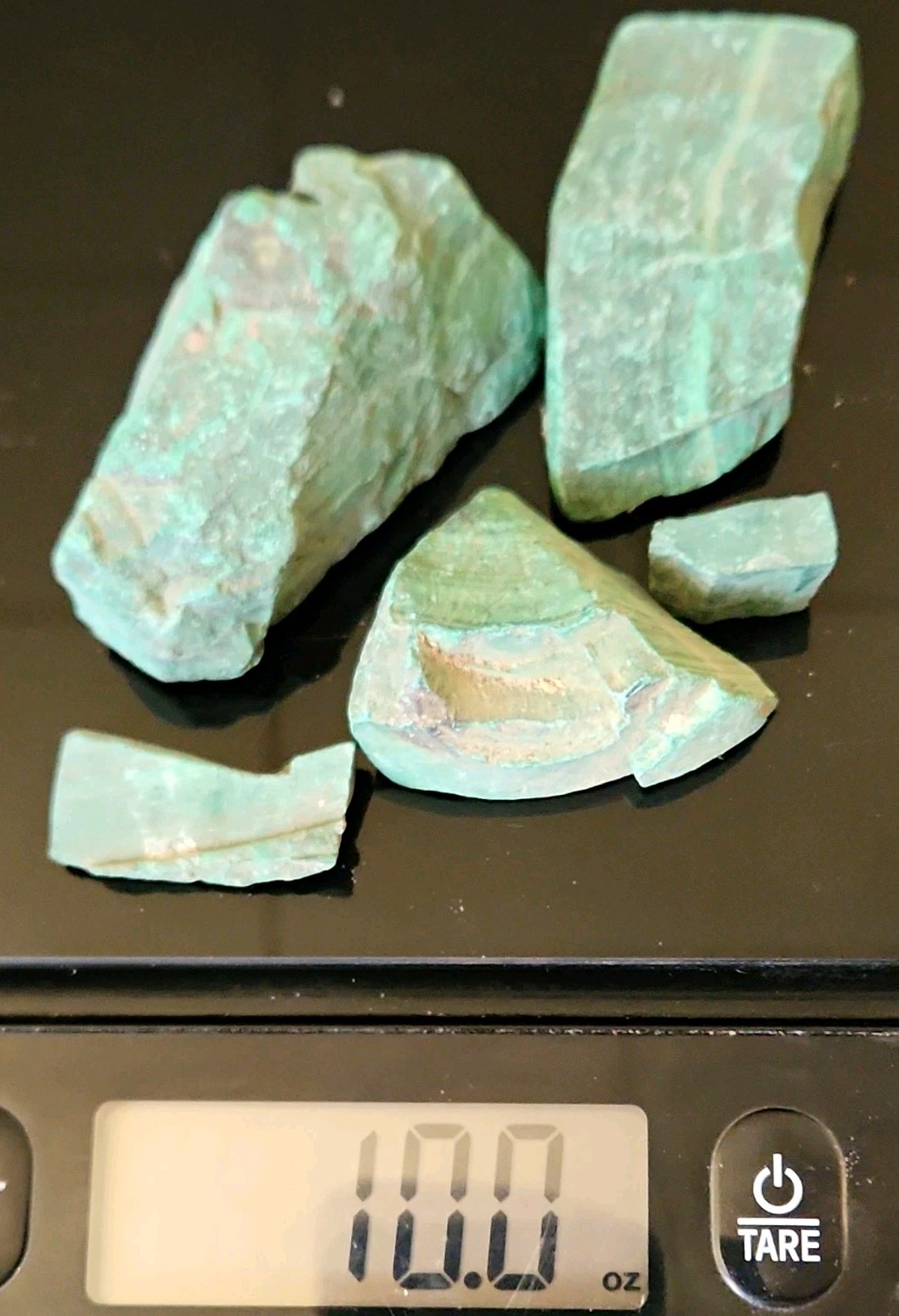 5 Pc Natural Banded Malachite Rough Mineral Specimen Lot 10 oz Green Copper Ore