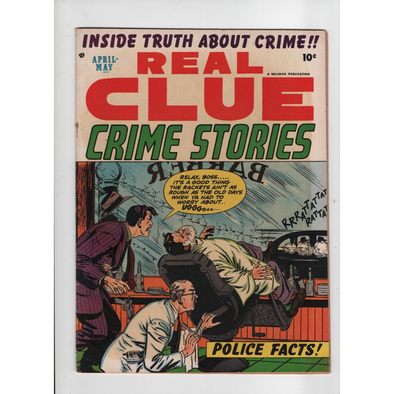 Real Clue Crime Stories #2 Pre-Code Violent Crime Golden Age Comics 1952 Hillman