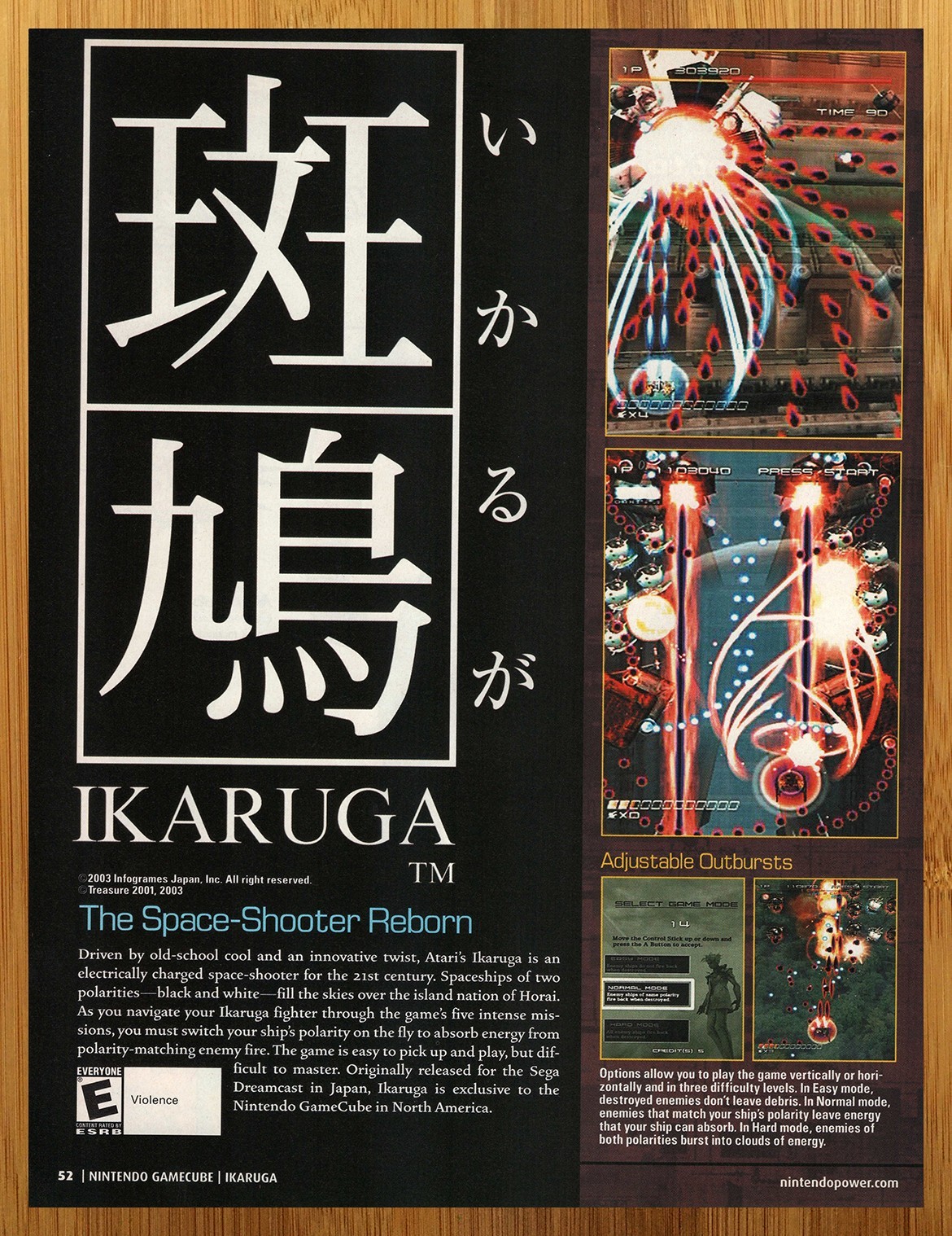 2003 Ikaruga GCN Gamecube Nintendo Print Ad/Poster Original Retro Video Game Art