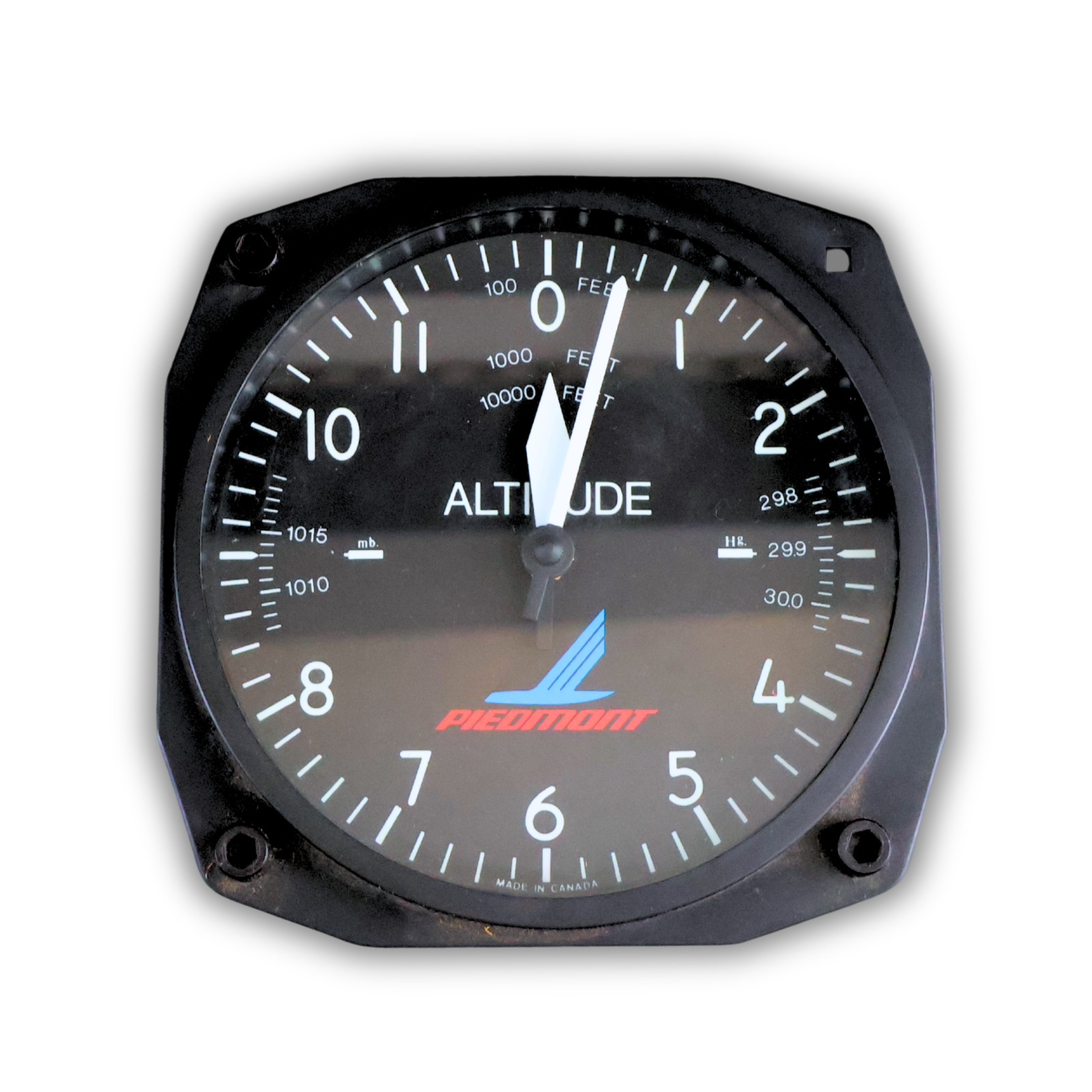 Vintage Piedmont Airlines Altimeter Wall Clock Aviation Airline Memorabilia 