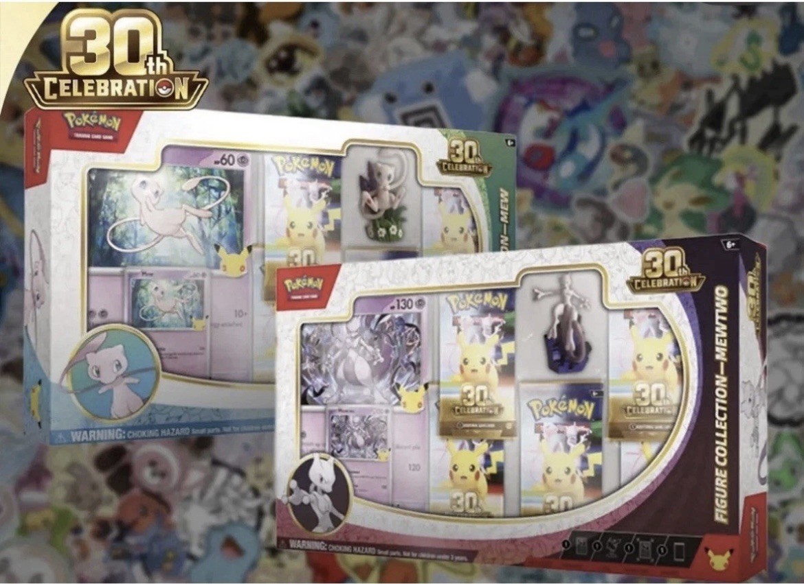 PREORDER Pokémon 30th Celebration Figure Collection Mew/Mewtwo Box - Ships 11/6