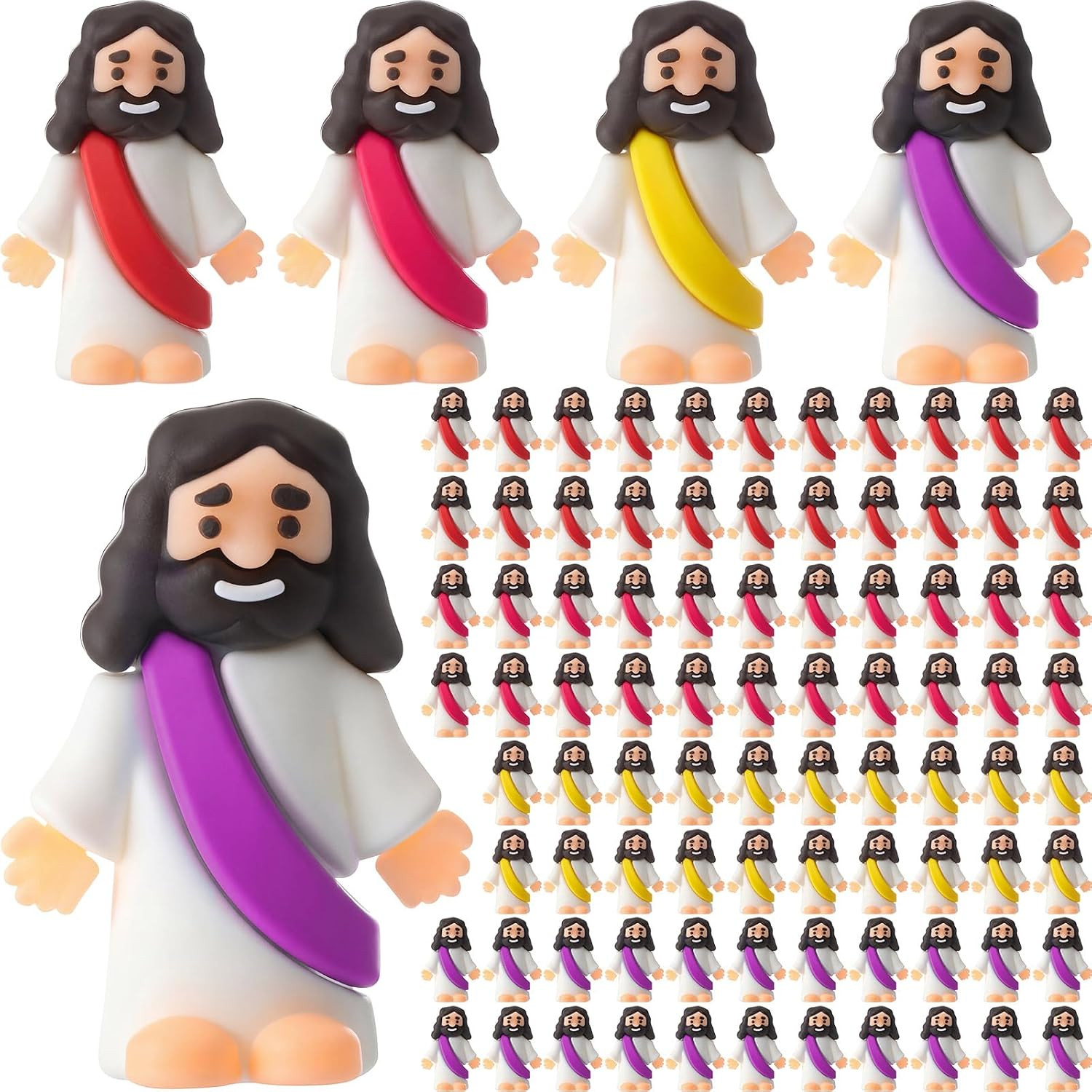 100 Pcs Little Jesus Figures Vbs 2026 Crafts Mini Jesus Love You Figurines Pocke