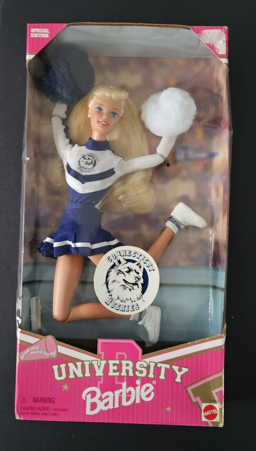 MATTEL Barbie Cheerleader University of Connecticut UCONN HUSKIES 1996 Vintage