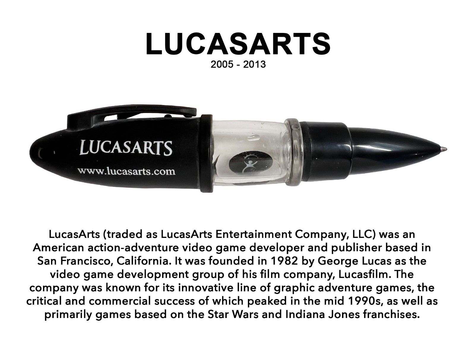 Vintage LucasArts promotional ballpoint pen
