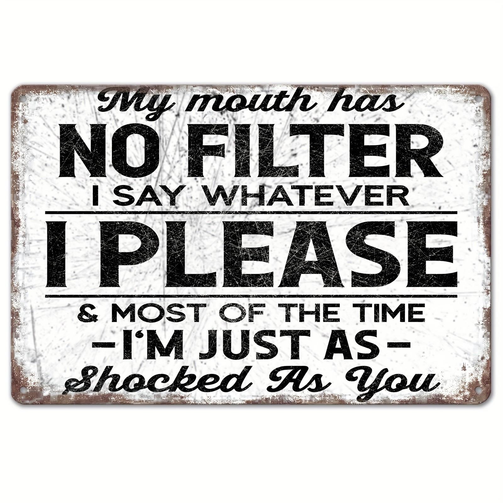 Funny Tin Metal Signs Vintage Painting Art Sign - Satirical Tin Metal Signs