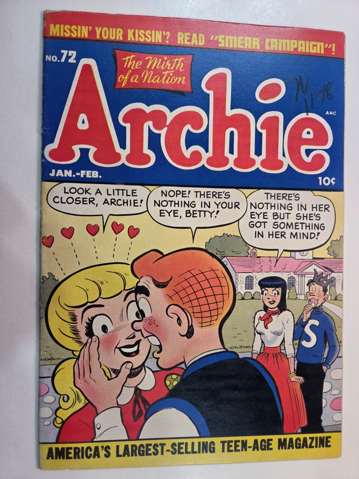ARCHIE COMICS # 72 ARCHIE PUBL 1955