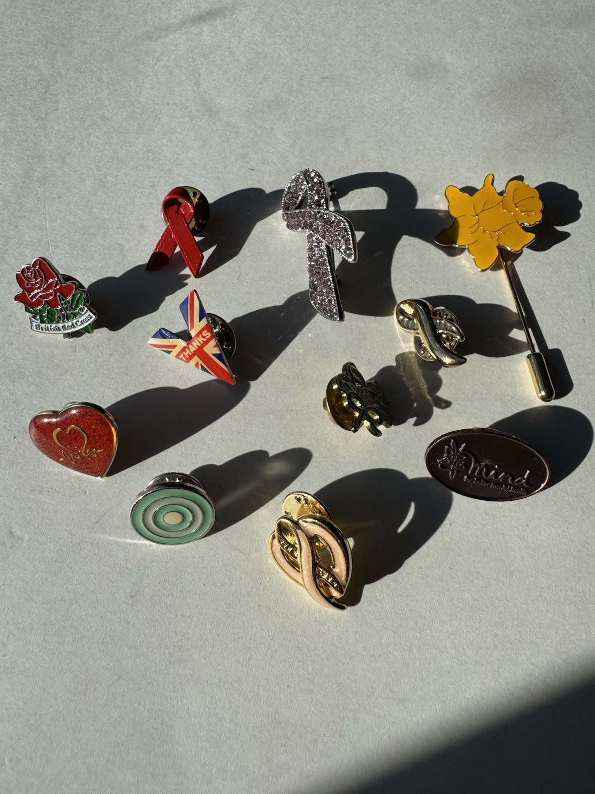 Joblot 11 x Charity Enamel Pin Badges Bundle