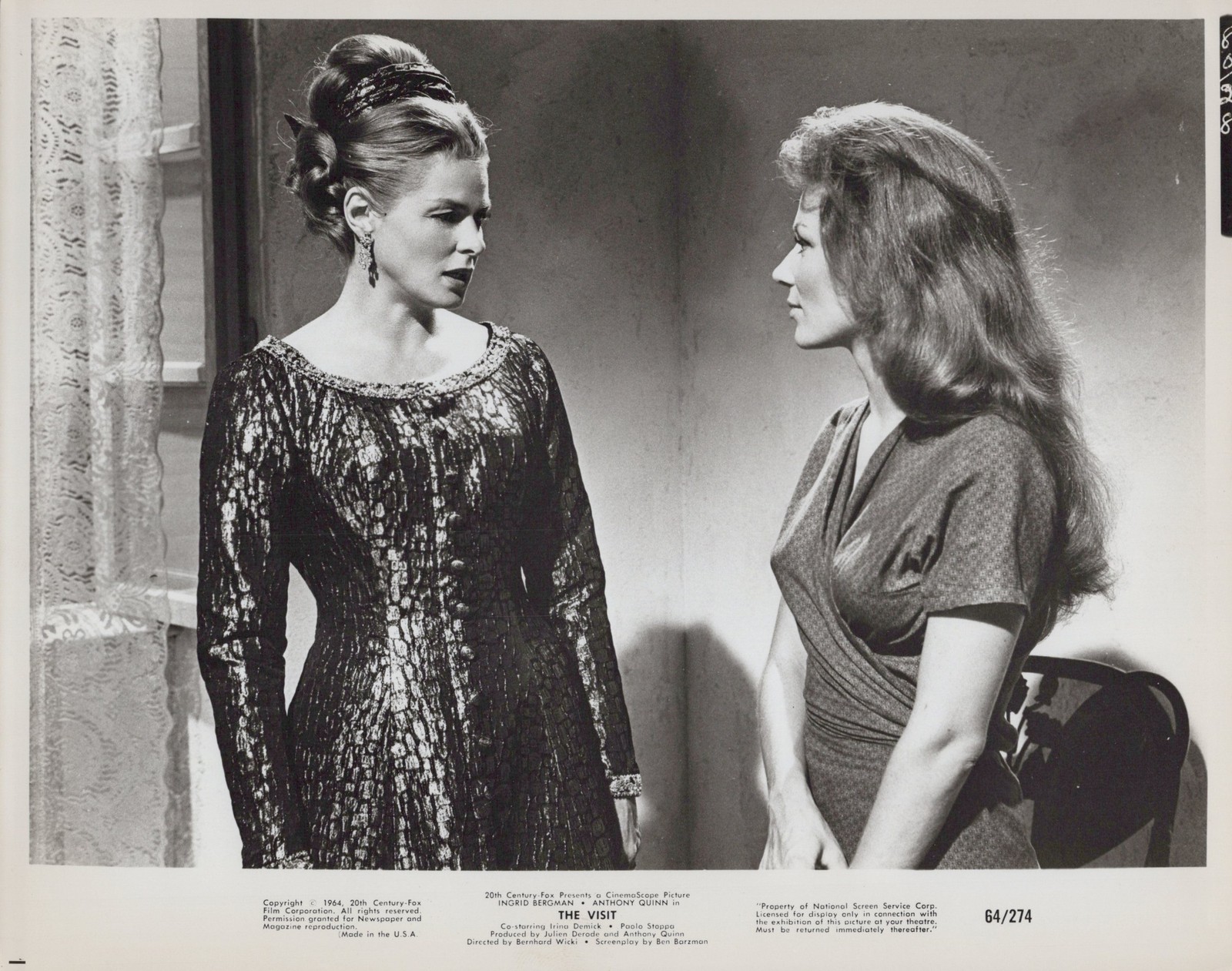 Ingrid Bergman Irina Demick The Visit Film Still 1964 - Original Photo