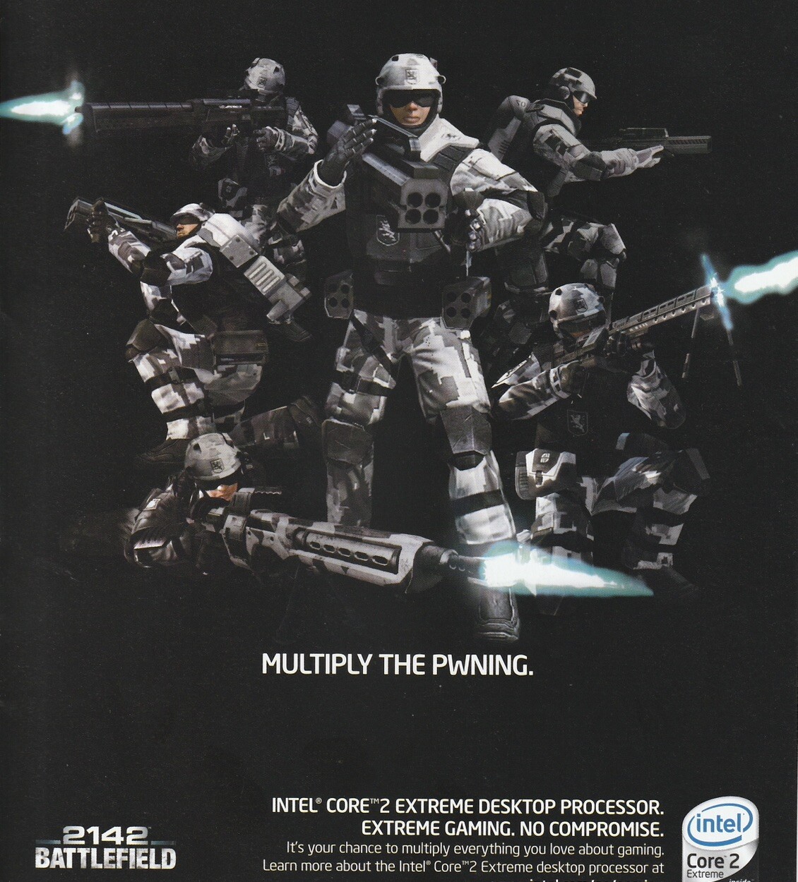 2007 2142 Battlefield Video Game VTG Print Ad Art 18x28cm Intel Core 2 WIR 149