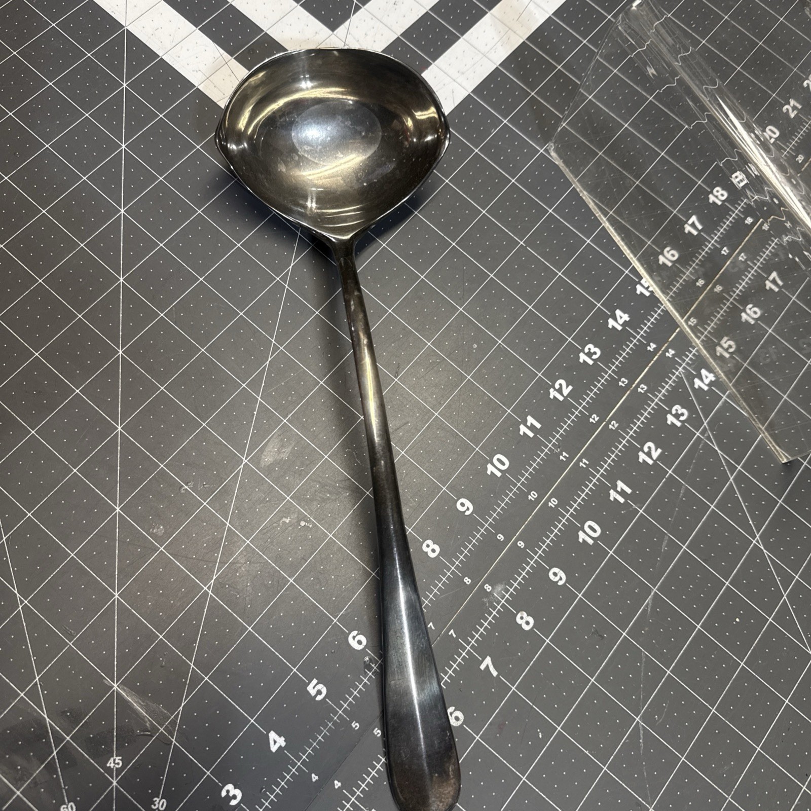 Vintage PUNCH BOWL LADLE Raimond Silverplate Large Heavy 13\