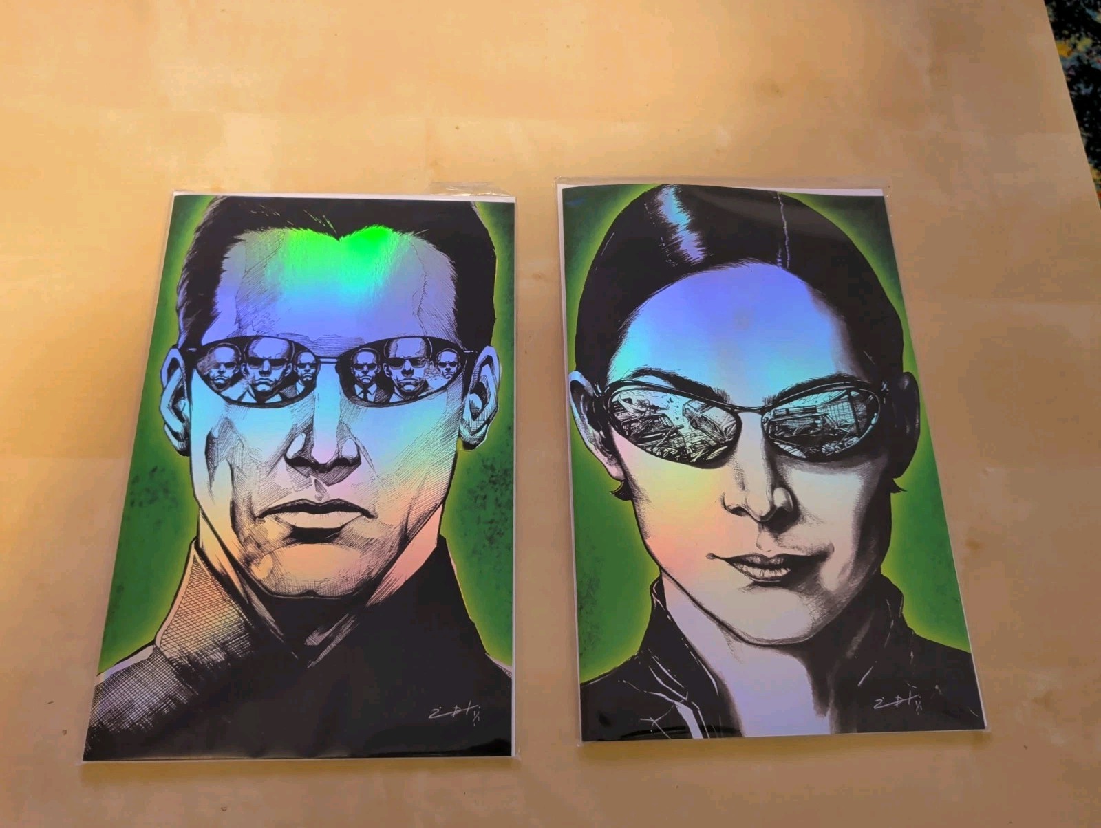 FAME: KEANU REEVES  SDCC EXCLUSIVE URIBE Neo/Trinity Set SDCC W/COA NM LTD 75