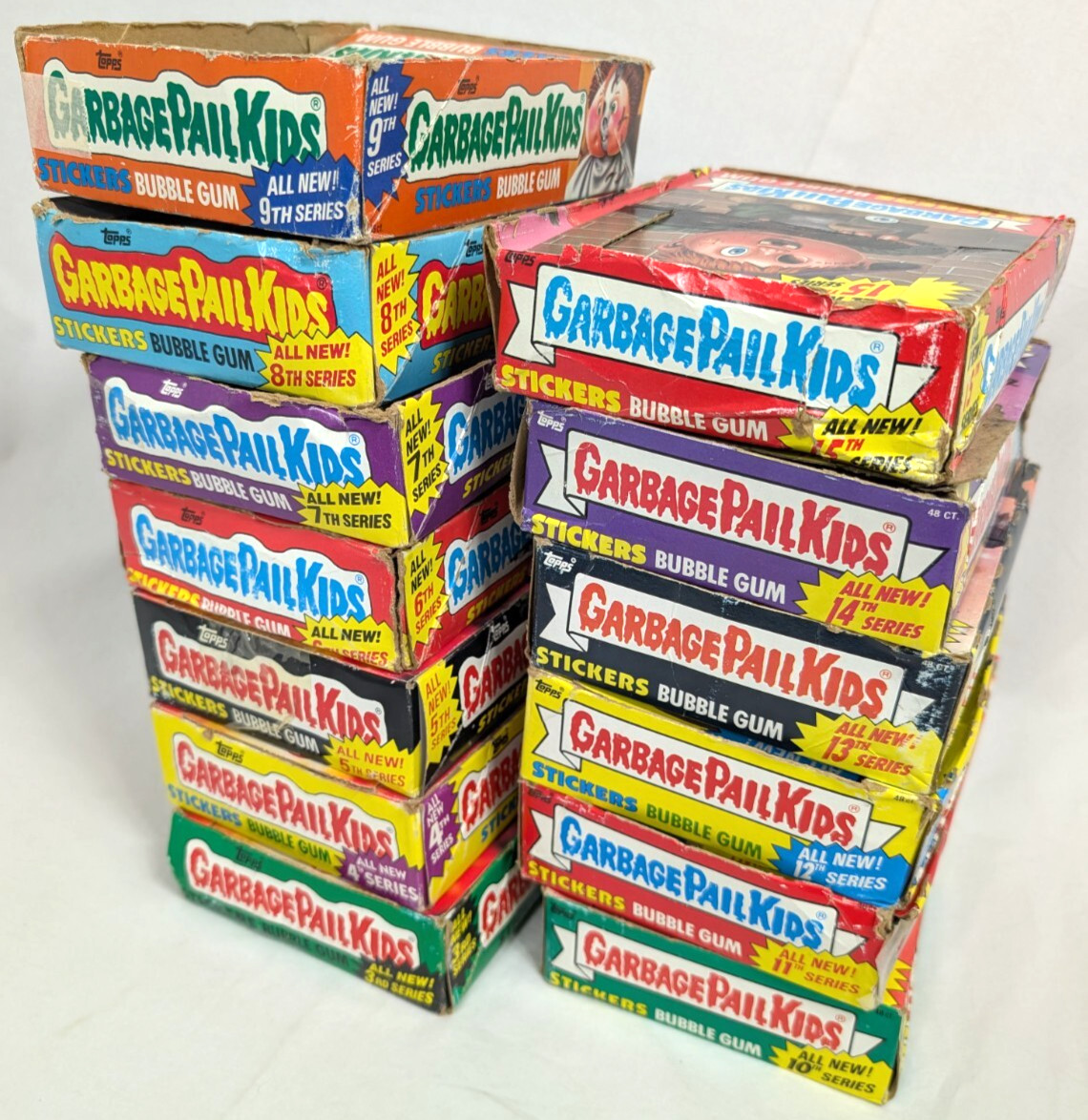 13 EMPTY 1980's Garbage Pail Kids Original Series OS3-15 CARD BOX ONLY 14 12 4 9