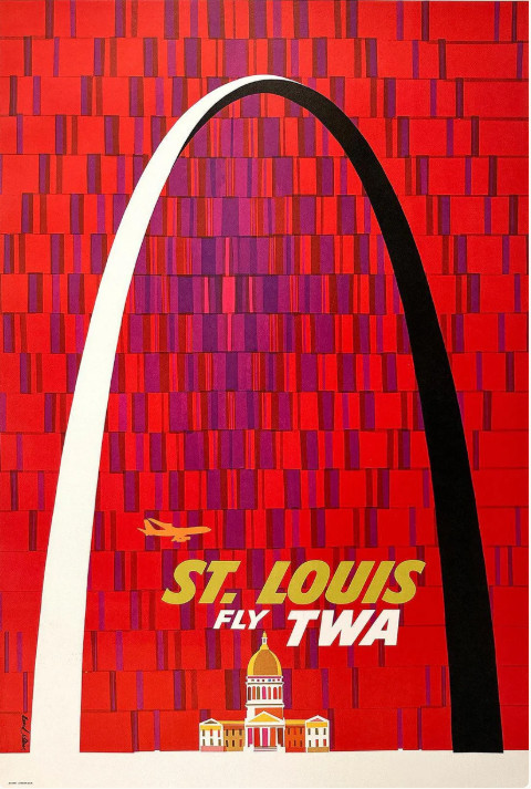 TWA Vintage St. Louis Poster