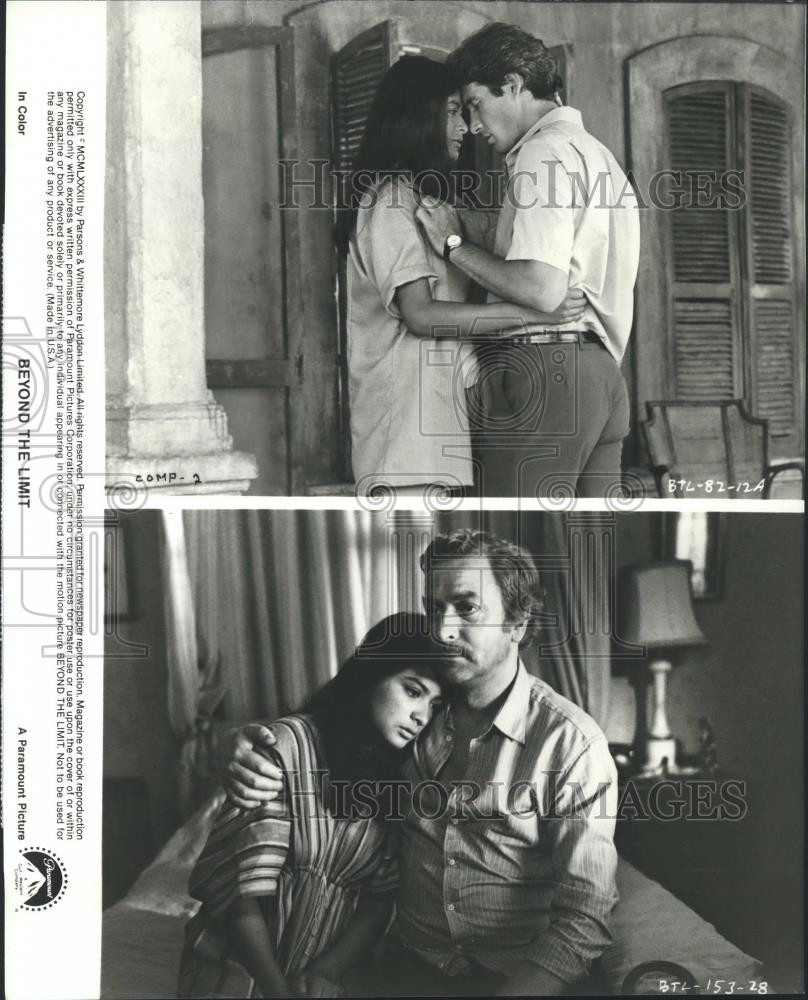 Press Photo Actors Michael Cane, Elpidia Carrillo and Richard Gere In Movie