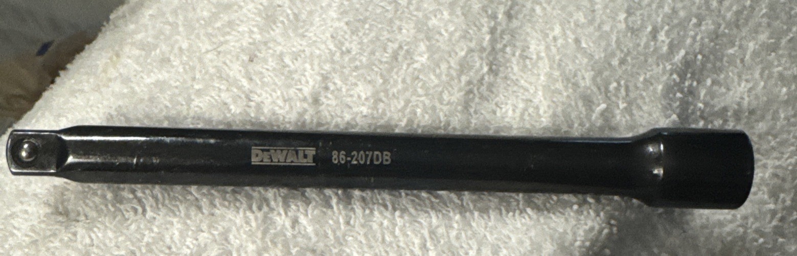 6” ad black Dewalt socket Extension, 3/8\