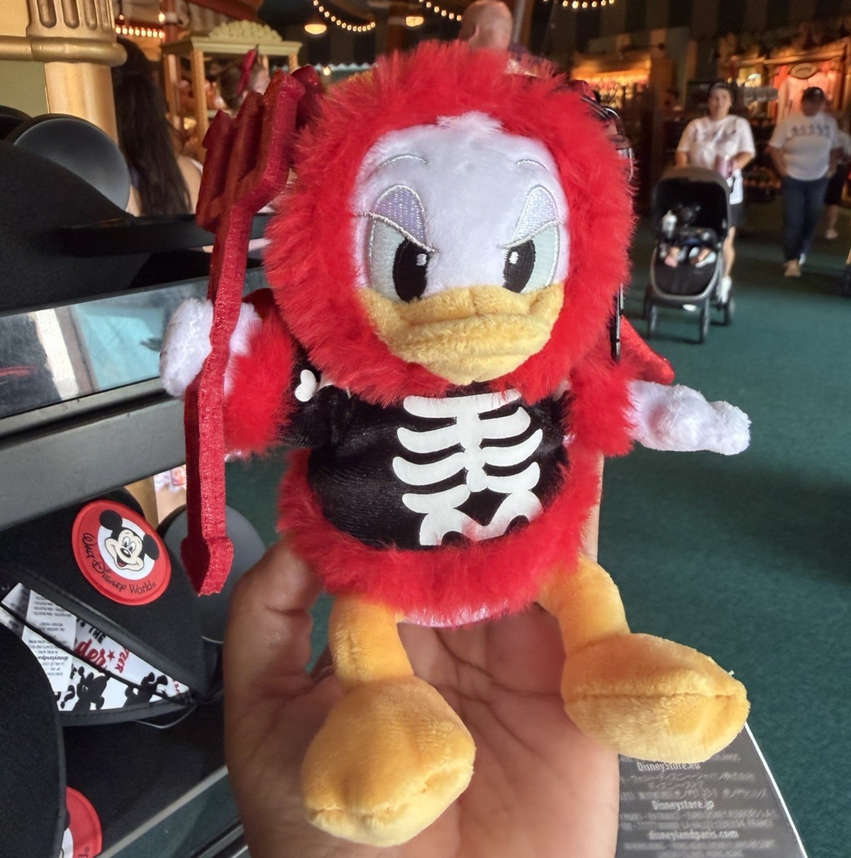 2026 shanghai Disney Donald Duck Halloween Devil Plush Keychain bag charm